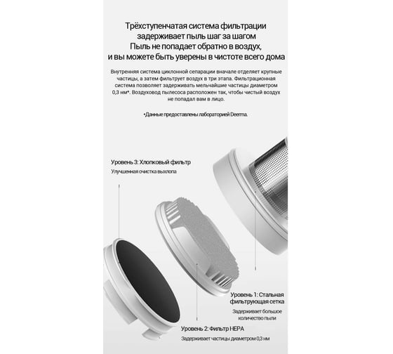 Вертикальный ручной пылесос Deerma DX1000, синий
