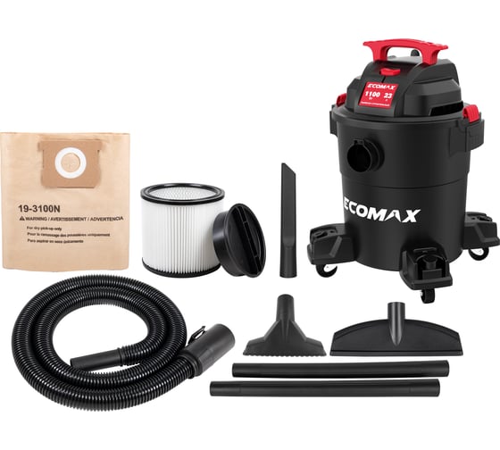 Пылесос для сухой и влажной уборки из полипропилена 23Л ECOMAX EM19402P-6A 1