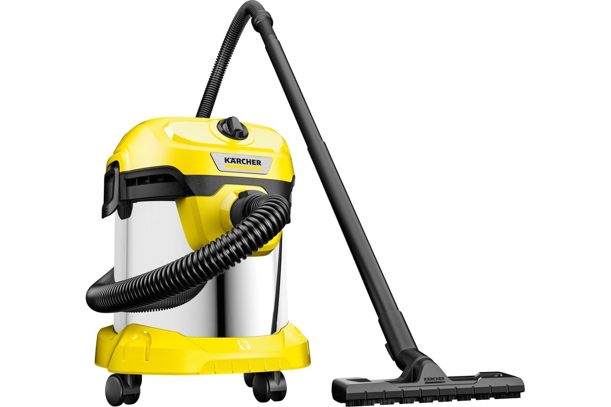 Хозяйственный пылесос Karcher WD 2 Plus S V-15/4/18 1.628-050.0 - выгодная  цена, отзывы, характеристики, 1 видео, фото - купить в Москве и РФ