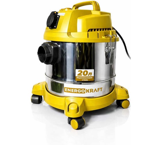 Пылесос строительный ENERGOKRAFT 20 л 1600 Вт VC-1600/20 PRO желтый 00-00001187