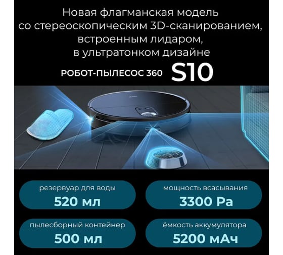 Робот пылесос 360 S10 MAX S10MAX