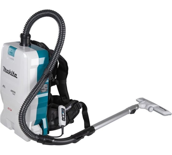 Пылесос ранцевый Makita аккум. XGT 40В, Li-ion, BL/HEPA, 20кПа, 2.4 м³/мин, мешок 6/5.5 л, 6.4 кг, 4 скорости 40/75/130/260 мин, ал. телескопическая трубка кор, насадка, б/акк и з/у VC011GZ01