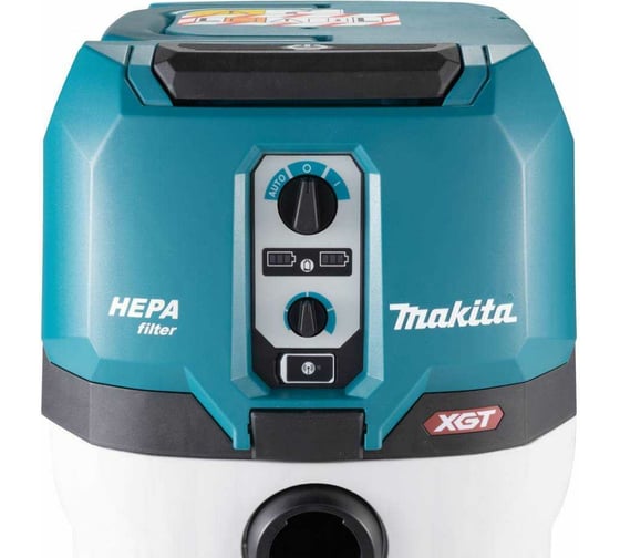 Аккумуляторный пылесос Makita XGT BL 2x40В, 230 мбар, 15 л, L-класс, сухой, XPT, AWS, с модулем WUT01 VC004GLZ01