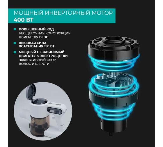 Вертикальный беспроводной пылесос Timberk T-VCH-65