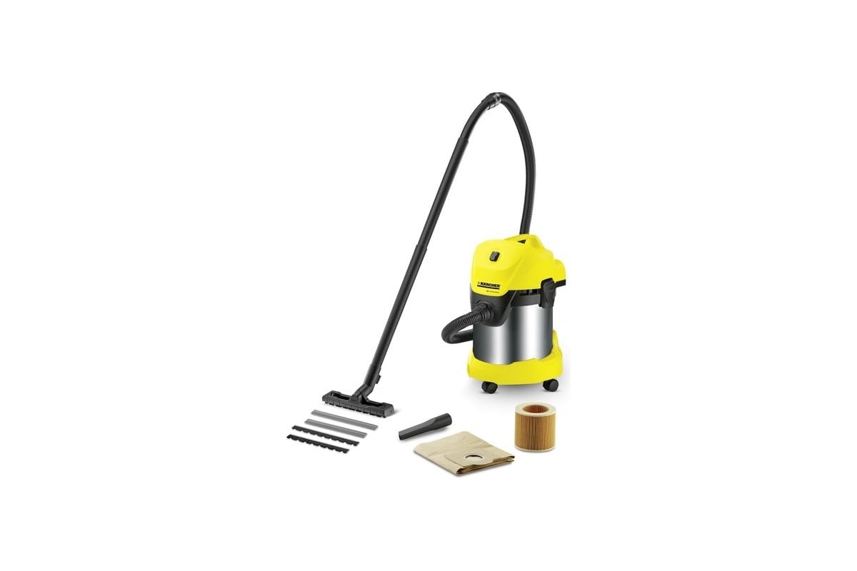 Пылесос Karcher WD 3 (MV 3) Premium 1.629-840 - выгодная цена, отзывы,  характеристики, 1 видео, фото - купить в Москве и РФ