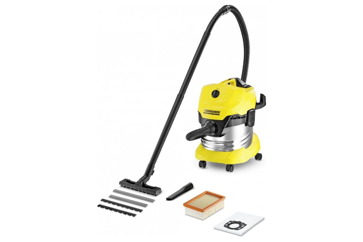 Пылесос Karcher WD 4 (MV 4) Premium 1.348-150 - выгодная цена, отзывы,  характеристики, 2 видео, фото - купить в Москве и РФ