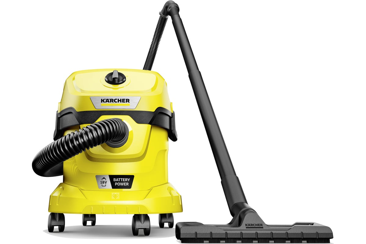 Пылесос Karcher WD 2-18 V-12/18 1.628-500.0 - выгодная цена, отзывы,  характеристики, фото - купить в Москве и РФ