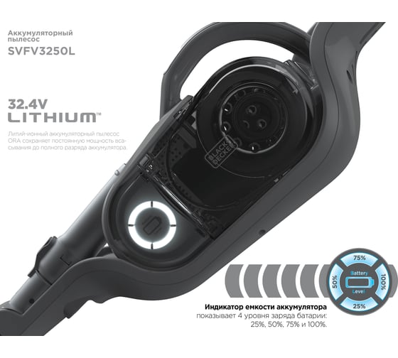 Аккумуляторный пылесос Black+Decker ORA Tech Stick and Vac SVFV3250L