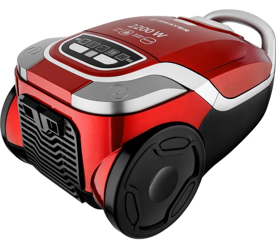 Мешковый пылесос BRAYER 2200Вт, LCD, всасыв 450, 4л, Hepa, телес, 5 м, 3 бум.мешка, пневматическая щетка BR4226