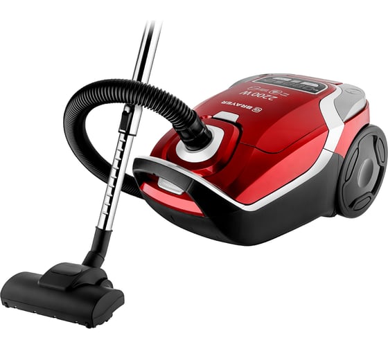 Мешковый пылесос BRAYER 2200Вт, LCD, всасыв 450, 4л, Hepa, телес, 5 м, 3 бум.мешка, пневматическая щетка BR4226
