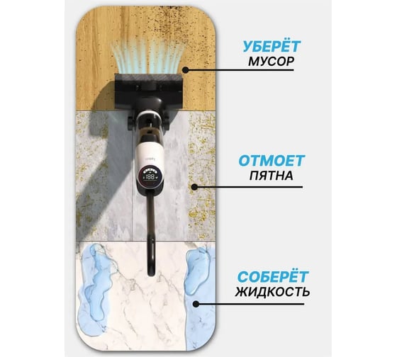 Беспроводной моющий пылесос Lydsto Handhenld Wet and Dry Stick Vacuum Cleaner YM-W1-W02