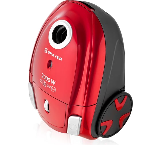 Мешковый пылесос BRAYER 2000 Вт, 2,5 л, всасывание 380 Вт, НЕРА, телес 92 см BR4221