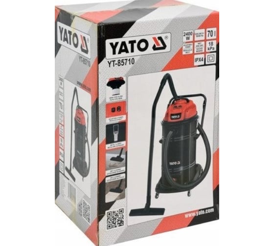 Промышленный пылесос 70л, 2400Вт YATO YT-85710