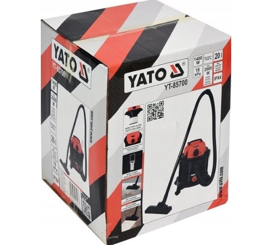 Строительный пылесос 20л, 1400Вт YATO YT-85700