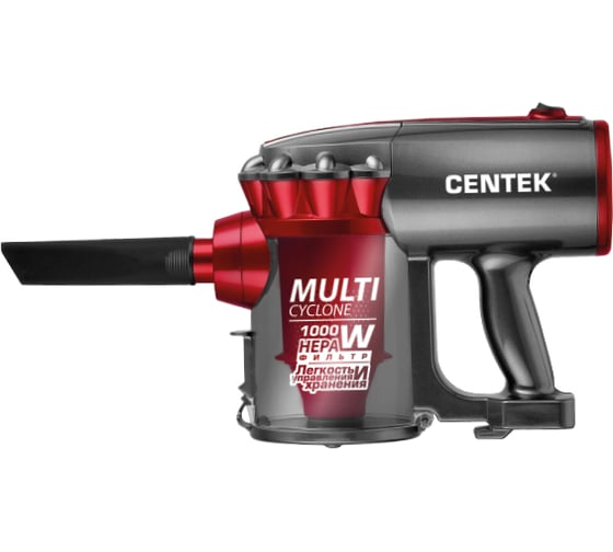 Вертикальный пылесос Centek циклон, красно-черный CT-2561