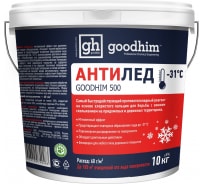 Антигололедный сухой реагент GOODHIM 500 № 31, ведро, 10 кг 40283