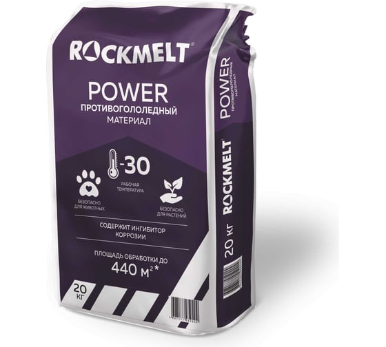 Противогололедный материал Rockmelt Power, 20 кг 4627177050902 1