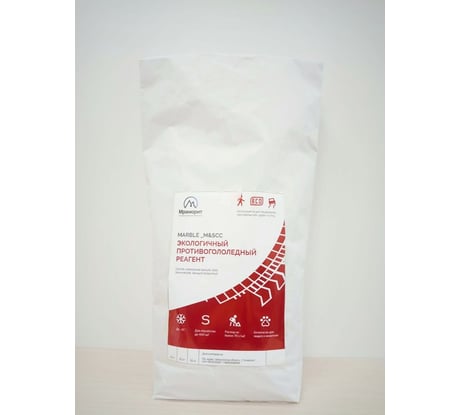 Антигололёдная смесь ООО ПК МРАМОРИТ MARBLE М&SCC мраморная крошка, галит, хлористый кальций 657152