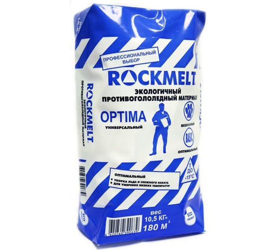Противогололедный реагент, мешок 10.5 кг Rockmelt Optima 63886 1