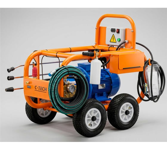 Гидроструйный аппарат высокого давления C-TECH 350 бар, до 900 л/ч, 11 кВт профессиональная мойка АВД NC3515ET3E1TS1A1FMT+