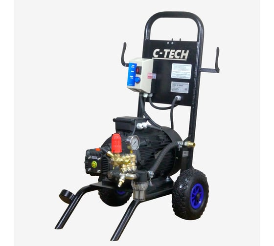 Мойка высокого давления для грузового автотранспорта C-TECH 250 бар, до 900 л/ч, 7.5 кВт профессиональная мобильная в комплектации NTR2515ET1E5TS2FMT-15-SF90 1