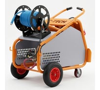 Аппарат высокого давленияC-TECH NTR5015T (давление 500 бар, 960 л/ч, 18.5 кВт, 380 Вольт) системы безопасности, шланг 10м + пистолет 100 см в сборе NTR5015ET4BP1A1FMT-10-SG-T