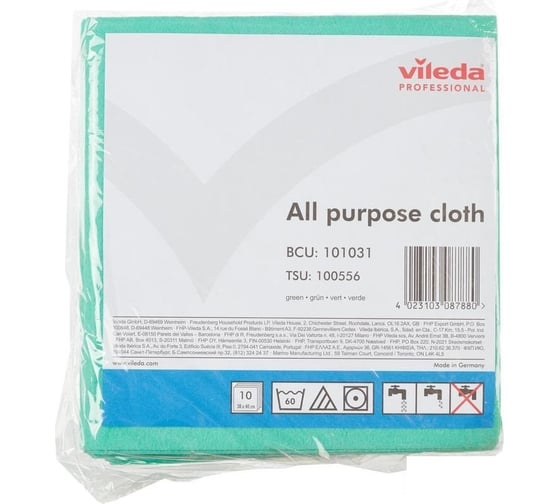 Универсальная салфетка Vileda Professional 38x40см, зеленый 101031/72546/100556 6503 1