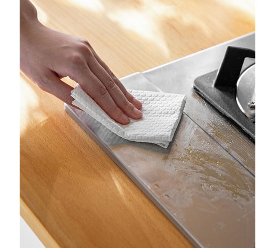 Биоразлагаемые салфетки в рулоне RoomBroom белые RB2089