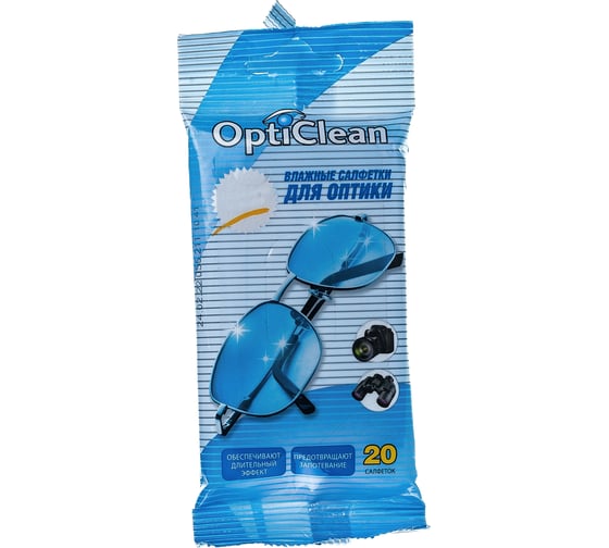 Влажные салфетки OPTICLEAN очищающие для очков и оптики 48131