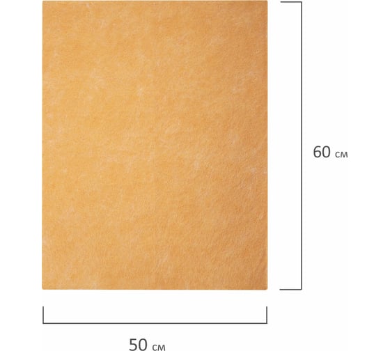Тряпка для мытья пола ЛЮБАША 50x60 см вискоза, плотность 120 г/м2 оранжевая 605498