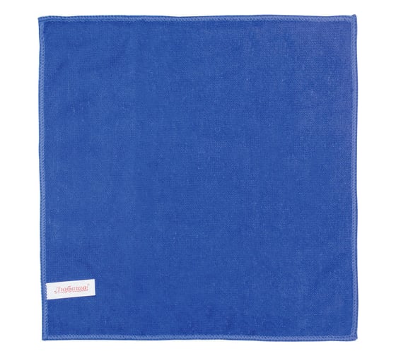 Салфетка универсальная ЛЮБАША, 30 x 30 см, микрофибра, синяя, ЭКОНОМ 603949