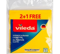 Набор салфеток универсальных VILEDA, вискозных 3 шт. в уп, 168821