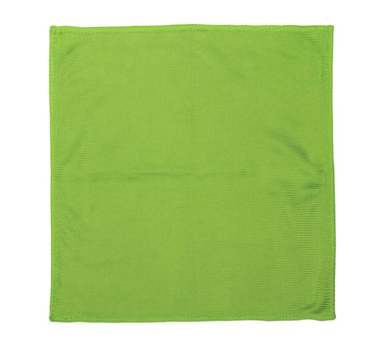 Салфетки для стекла и оптики 3 шт ЛЮБАША, 25 x 25 см, из микрофибра, зеленые, ЭКОНОМ, 603946