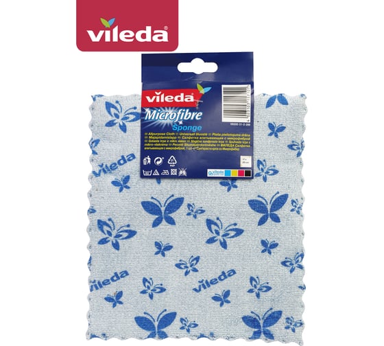 Впитывающая салфетка 1 шт VILEDA с микрофиброй 146510