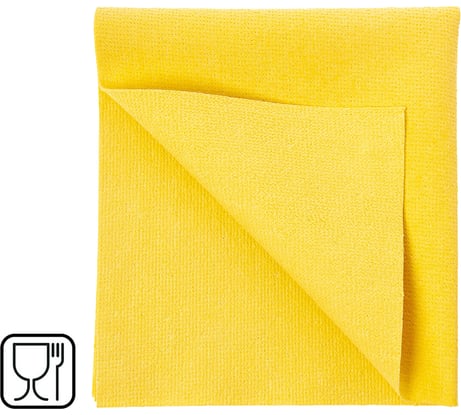 Салфетка HQ Profiline, 35 х 40 см, для стекла, микроволоконная ПУ, желтая, 73613
