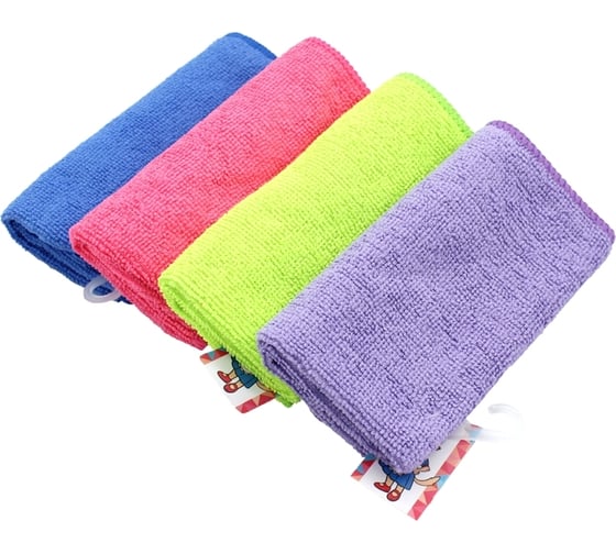 Салфетка из микрофибры Кошкин Дом 220 г/м2 30x30 см 3 цвета 30-08-010