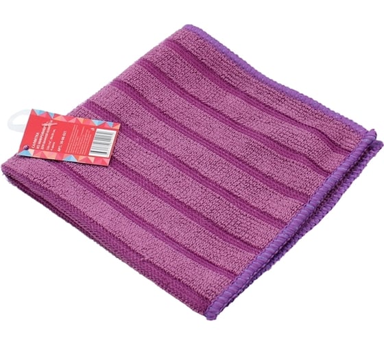 Салфетка из микрофибры Кошкин Дом для ванной комнаты 30x30 см 320 г/м2 4 цвета 30-08-021