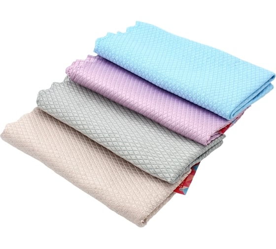 Салфетка из микрофибры Кошкин Дом для стекол и зеркал 220 г/м2 30x30 см 2 цвета 30-08-011