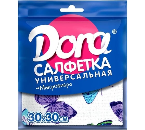 Универсальная салфетка из микрофибры Dora с рисунком, 30 х 30 см 2001-027
