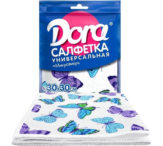 Универсальная салфетка из микрофибры Dora с рисунком, 30 х 30 см 2001-027