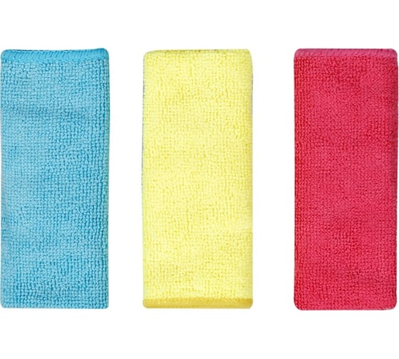 Салфетки для уборки OfficeClean Стандарт микрофибра, 30*30см, 3 шт. 320864