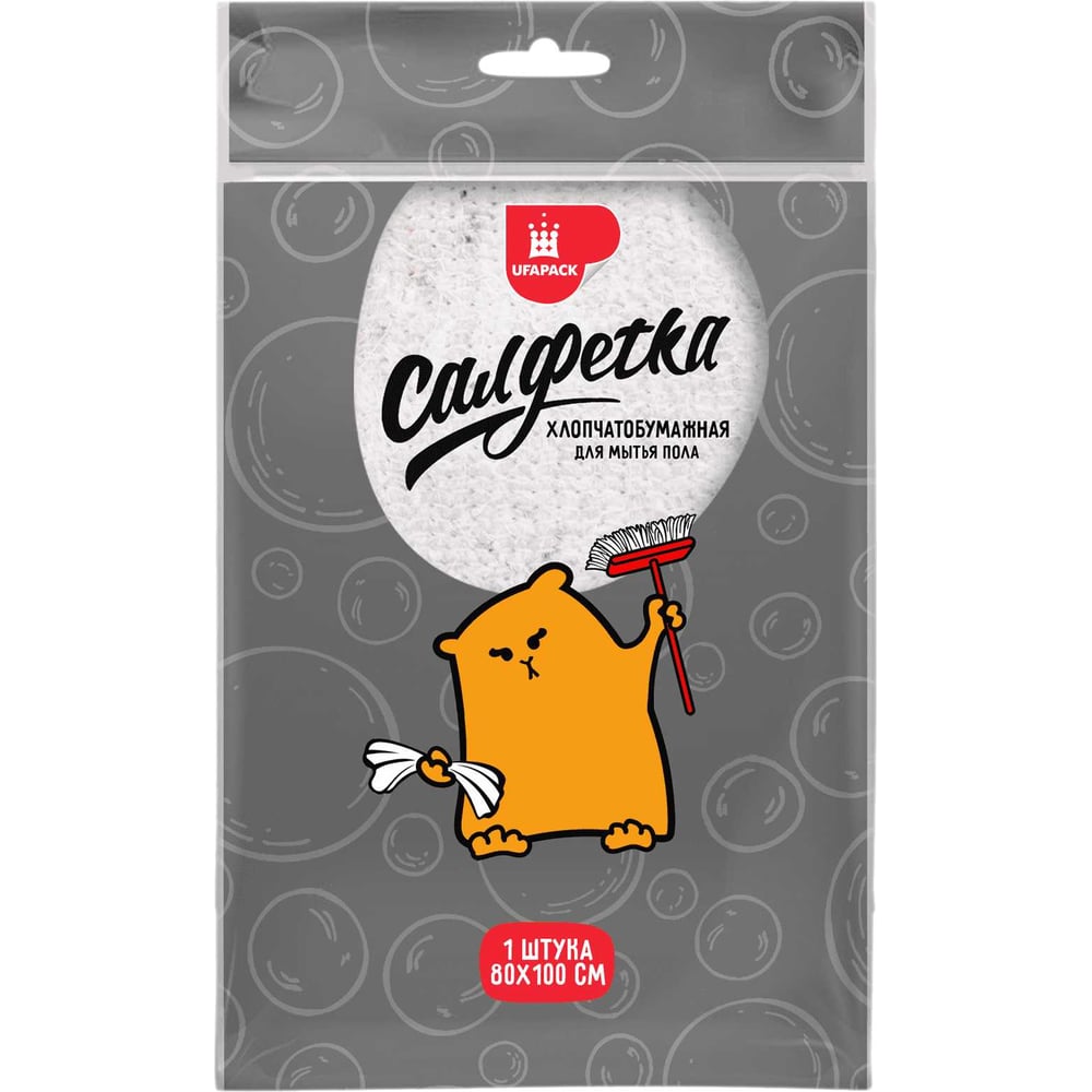 Салфетка для пола UFAPACK х/б, в упаковке, 80x100, 1 шт ТХ5005 ...