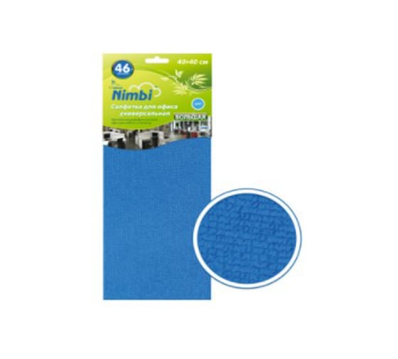 Салфетка Kolibriya Nimbi-46 Дом-Офис, микрофибра 40х40 см, синяя 40142