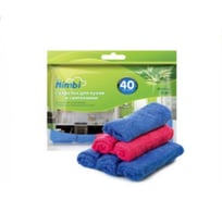 Салфетка Nimbi-40 Дом-Офис, набор Эконом, Микрофибра 25х25см Kolibriya 49904