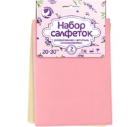 Набор салфеток Голубушка "Универсальная" + "Антипыль" 20x30см, 2шт микрофибра 9001-057