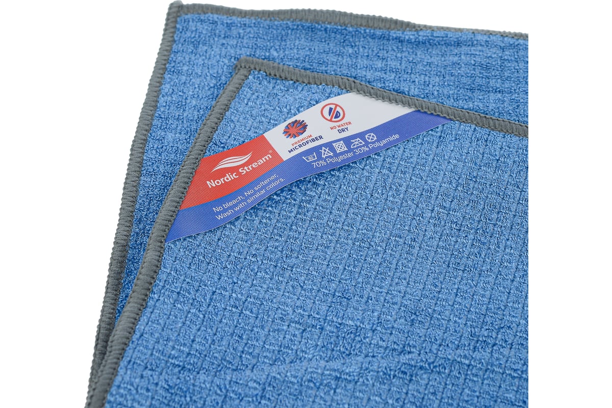 Тряпка для мытья стекол из микрофибры Nordic Stream 30х30 см 15353 ...