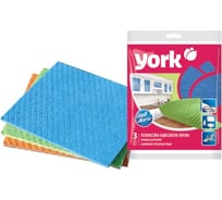 Губчатая салфетка YORK Мамбо сухая, 3 шт. 024040