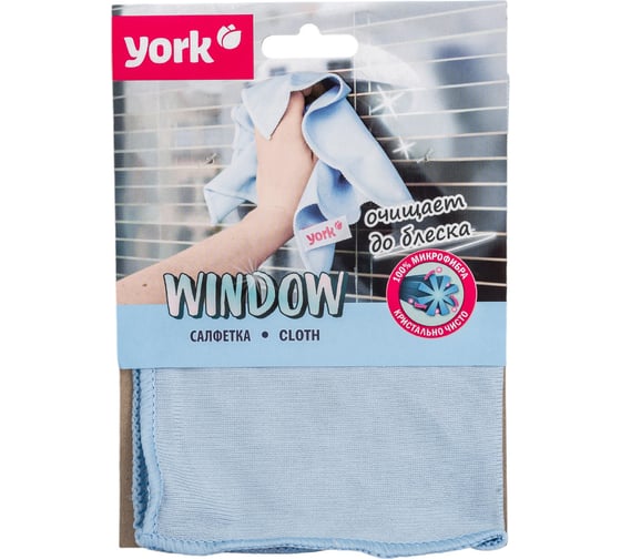 Салфетка из микрофибры YORK для окон 026150