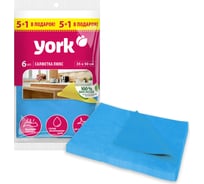 Салфетка YORK ЛЮКС сверхвлаговпитывающая, 6 шт. 020330