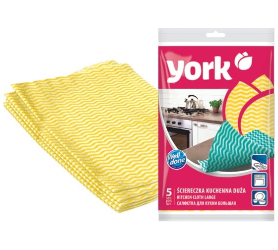Салфетка для кухни YORK Макарена 5шт. 35х50 021010 1